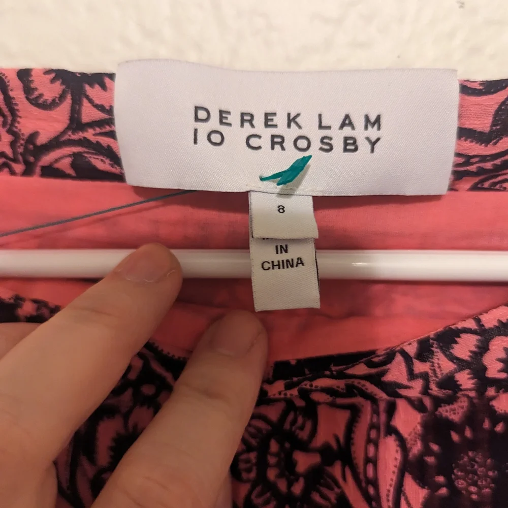 10 Crosby Derek Lam Ruffled Barbie Pink Floral Skirt - SZ 8 - Picture 4 of 9